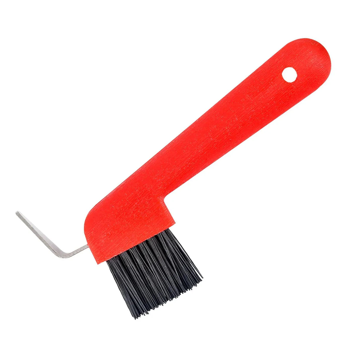 Rubber Horse Hoof Pick & Stiff Brush Grooming Tool Assorted Colors