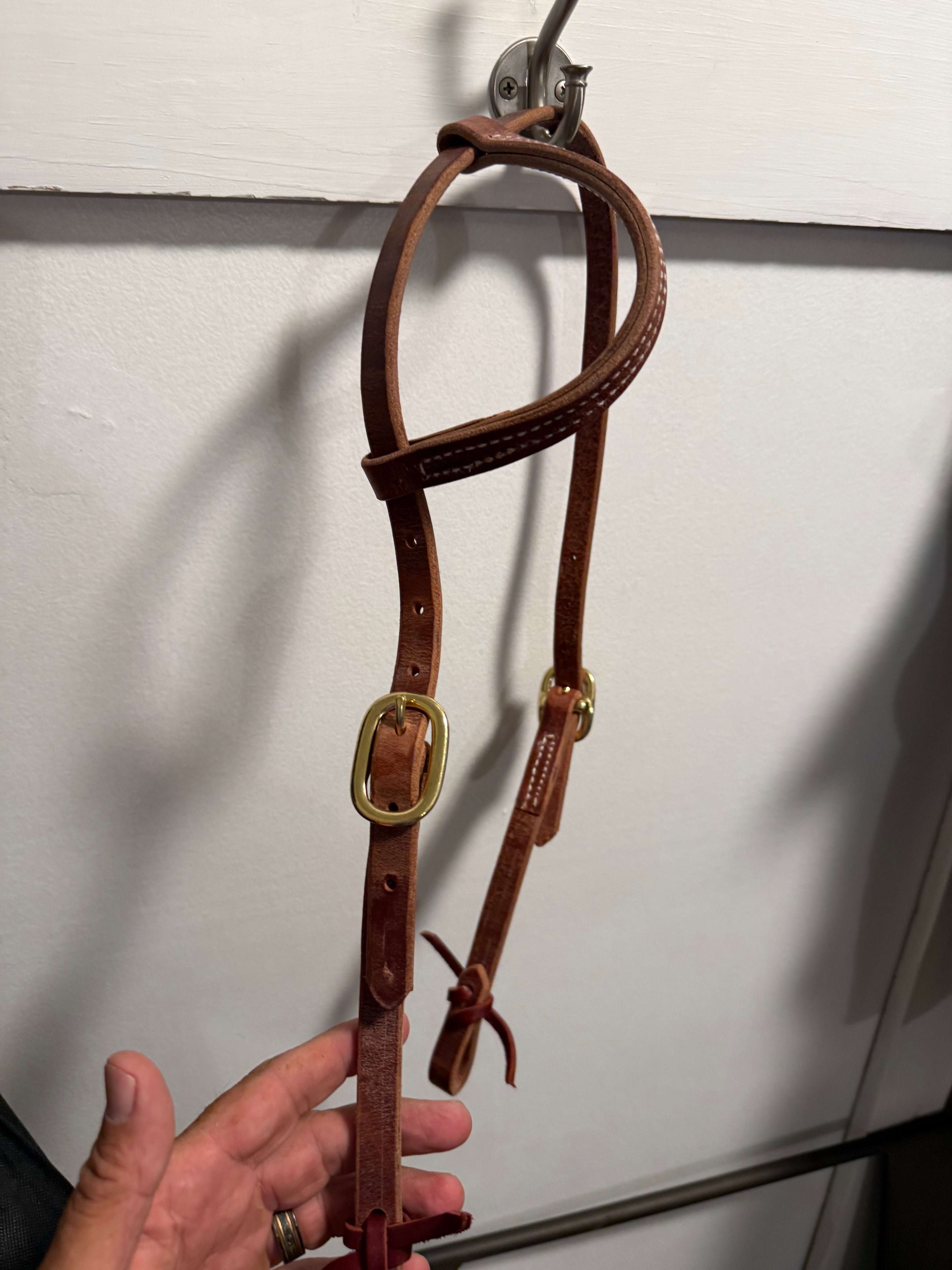 One ear tie end headstall