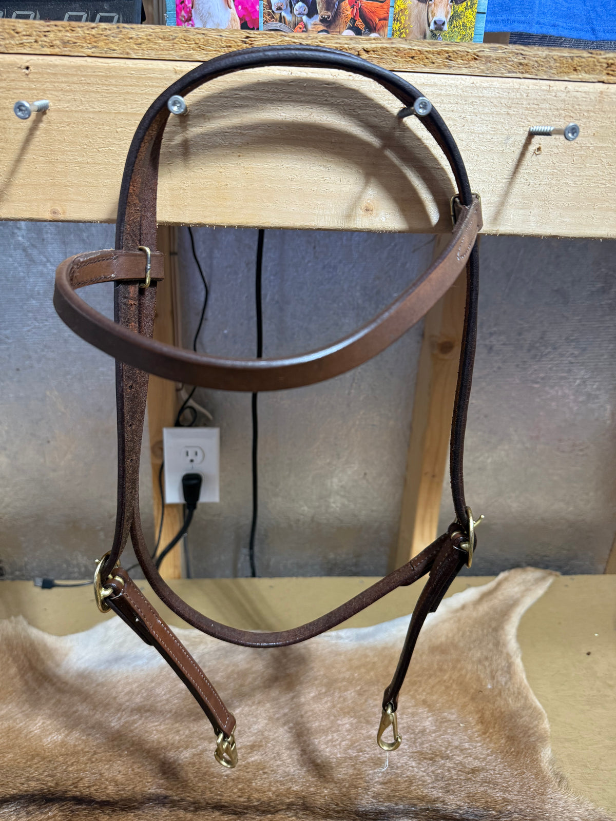 Browband leather headstalls wt snap so