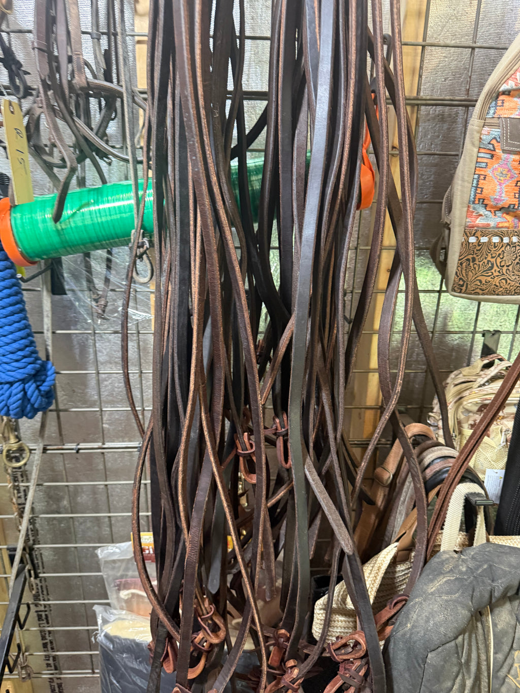 Harness leather reins