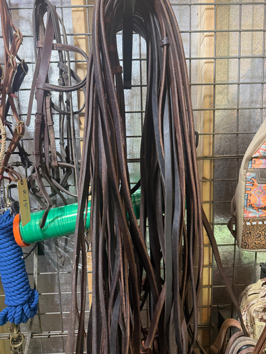 Harness leather reins