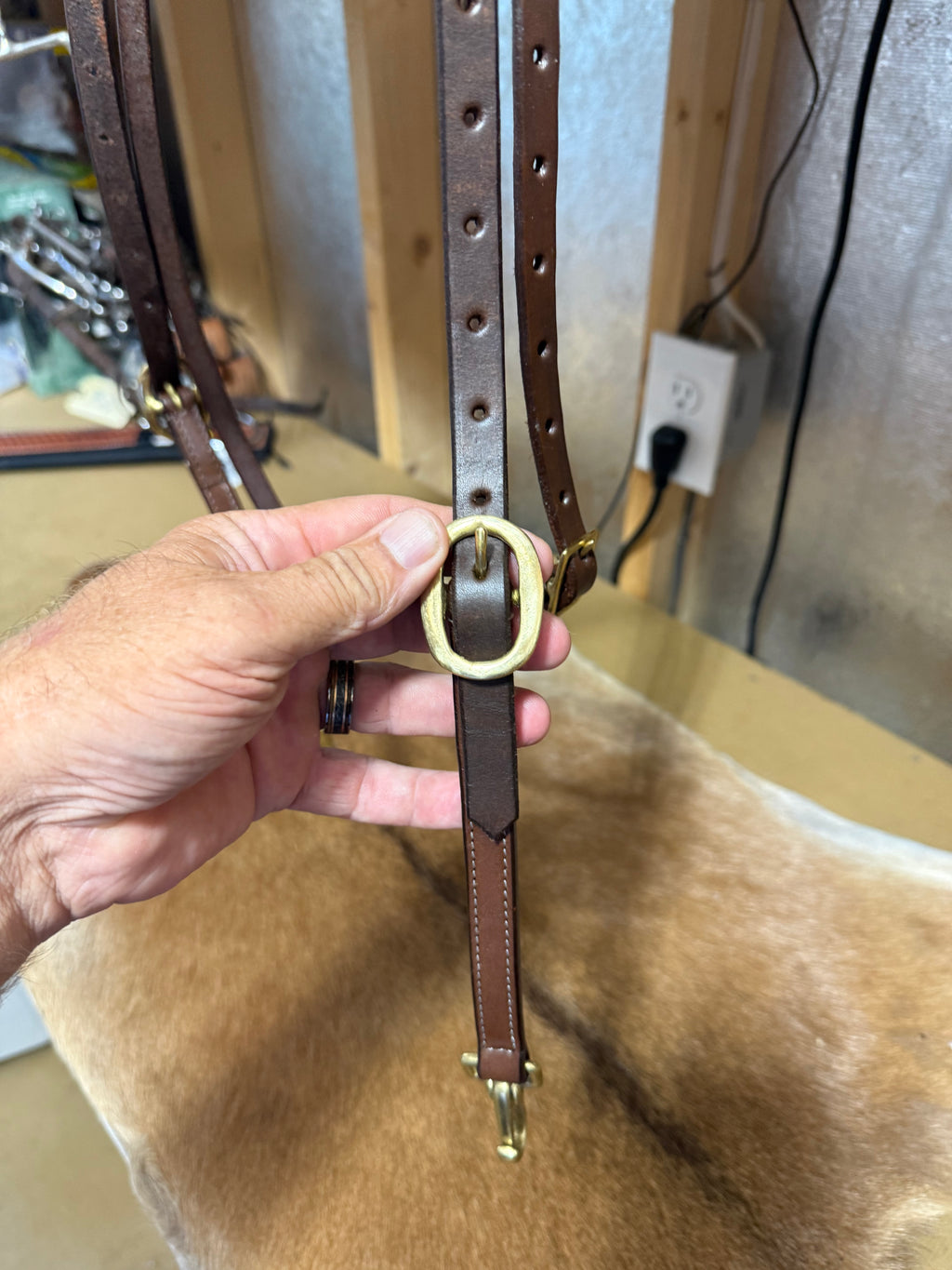 Browband leather headstalls wt snap so