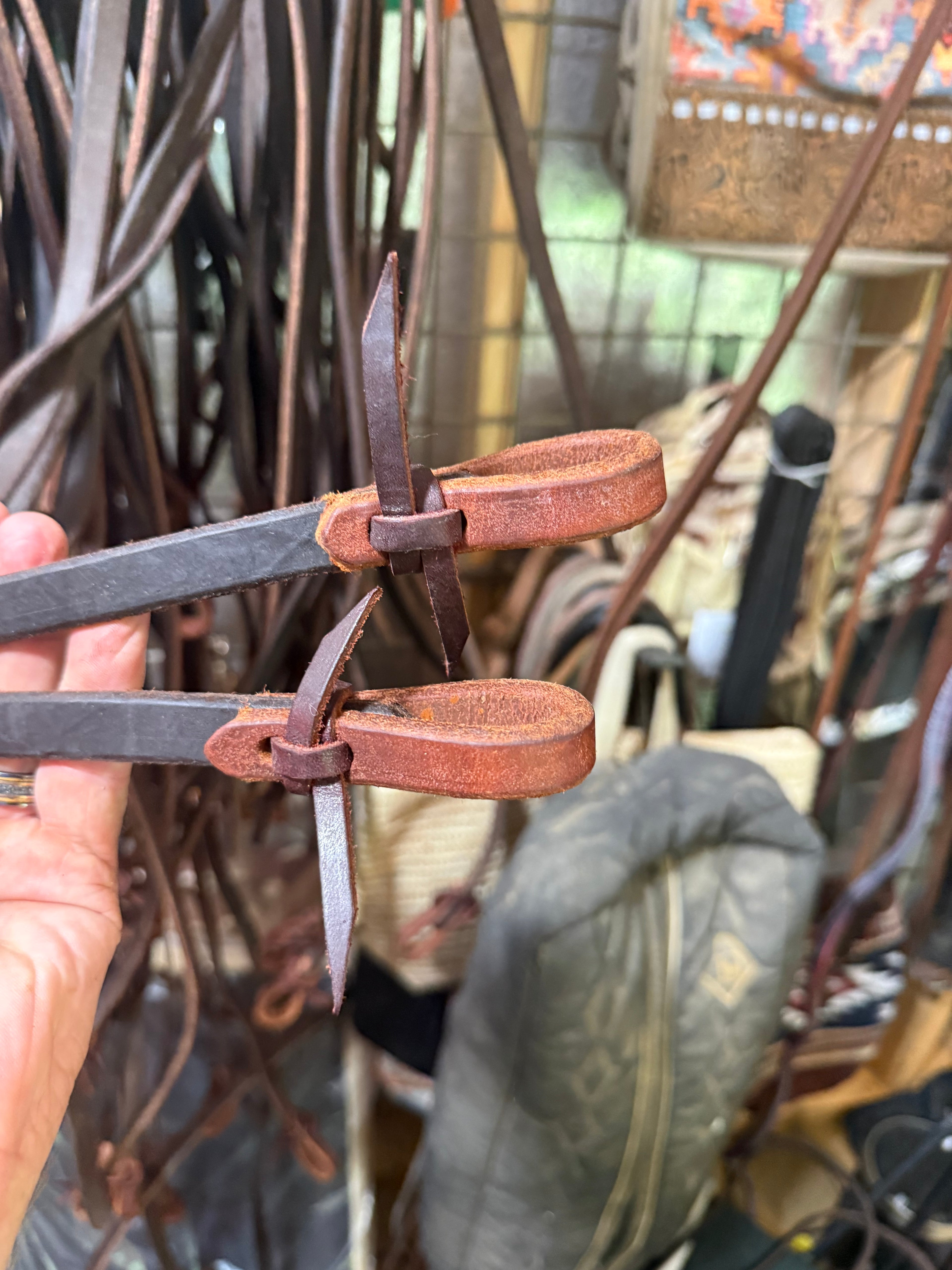 Harness leather reins